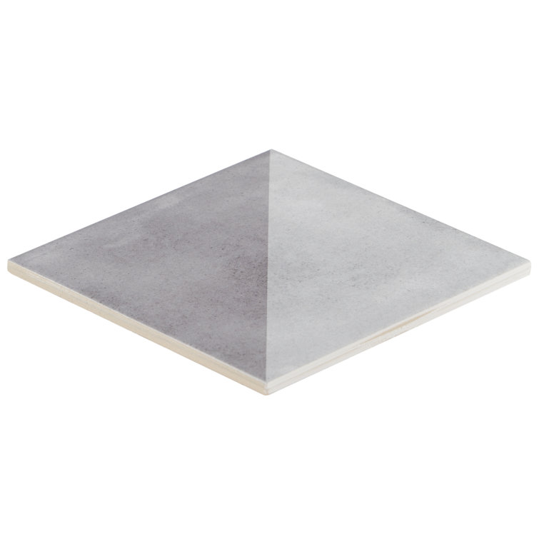 Quincy 8x8 Gray Porcelain Geometric Floor and Wall Tile