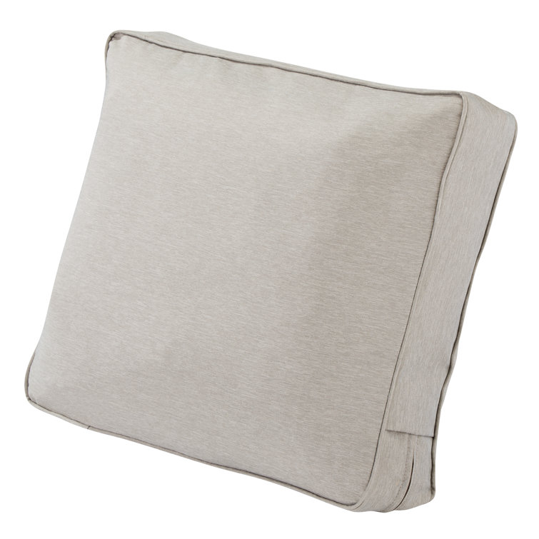 Heather Gray Polyester Outdoor Lounge Chair Back Cushion