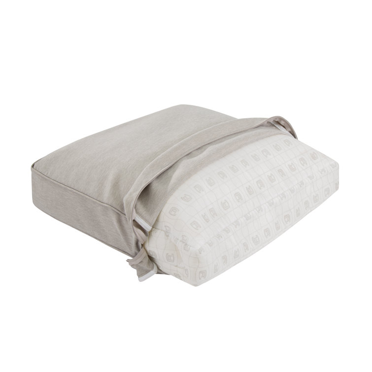 Heather Gray Polyester Outdoor Lounge Chair Back Cushion