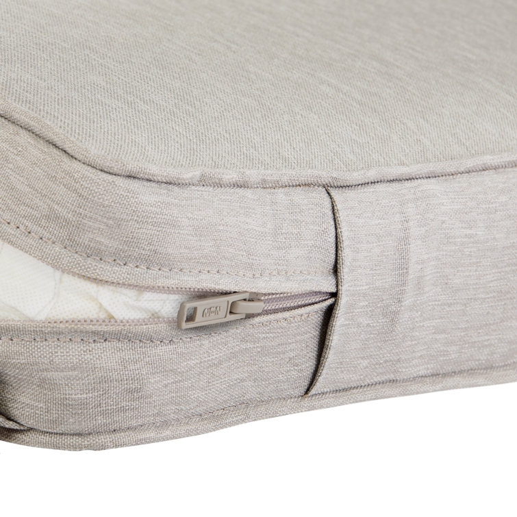 Heather Gray Polyester Outdoor Lounge Chair Back Cushion
