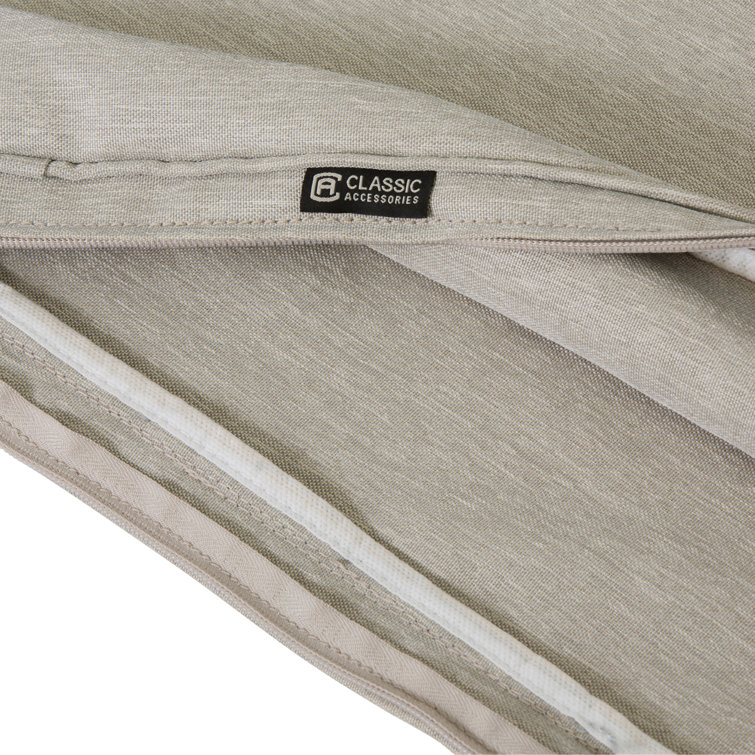 Heather Gray Polyester Outdoor Lounge Chair Back Cushion
