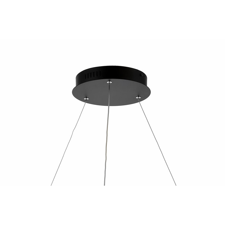 Circulo 74" Matte Black Minimalist Industrial LED Pendant