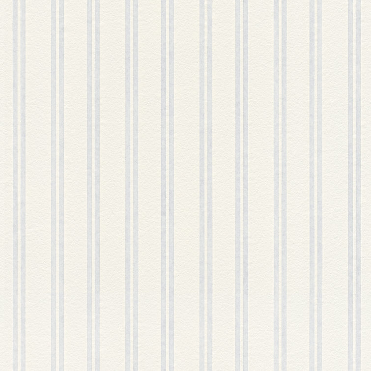 White Embossed Striped Paintable Non-Woven Wallpaper Roll