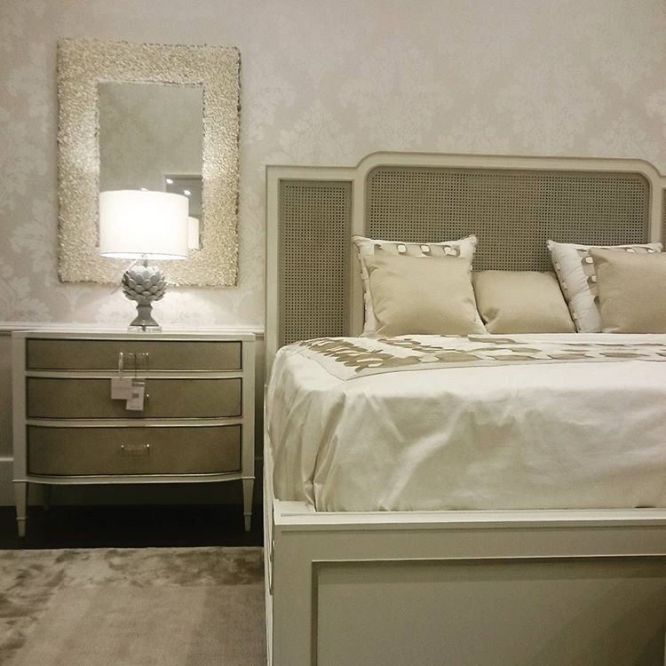 White and Heron Grey Transitional 3-Drawer Nightstand