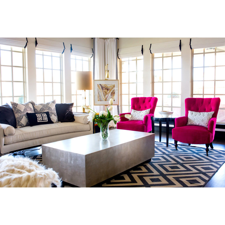Beige Wood Rectangular Coffee Table with Storage