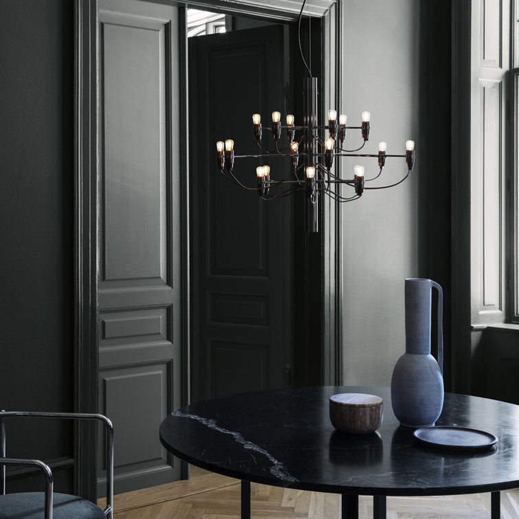 Chrome Mid-Century Modern 18-Light Chandelier