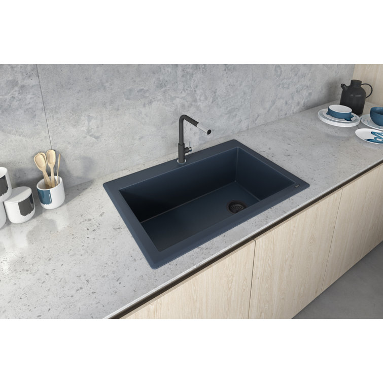 Catalina Blue Granite Composite Single Bowl Kitchen Sink