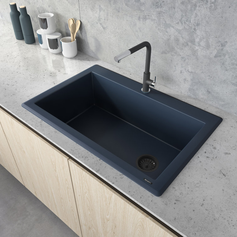 Catalina Blue Granite Composite Single Bowl Kitchen Sink