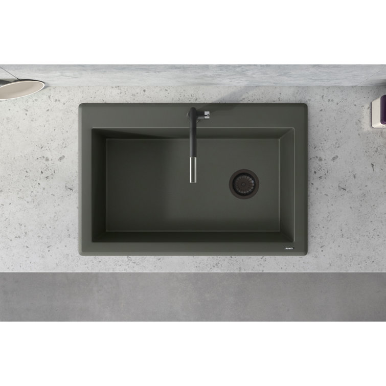 Juniper Green Granite Composite Single Bowl Kitchen Sink