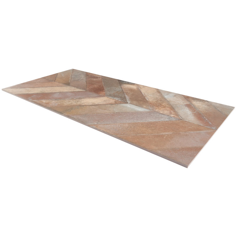 Nord 24" x 48" Brown Porcelain Stone Look Tile