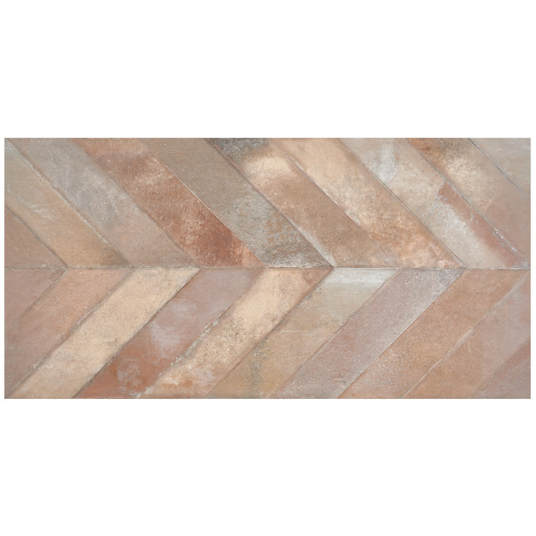 Nord 24" x 48" Brown Porcelain Stone Look Tile
