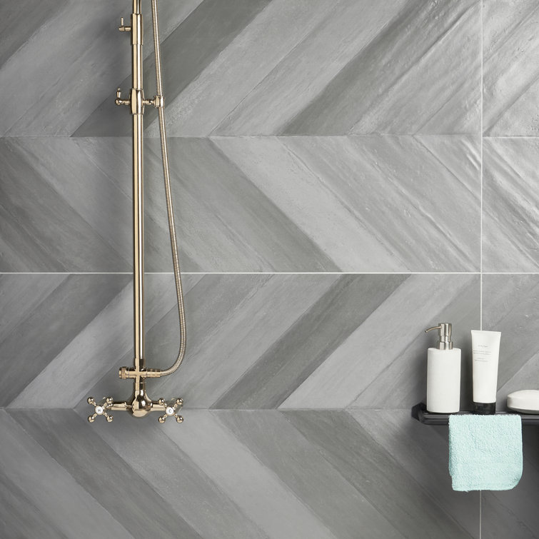 Nord 24" x 48" Gray Porcelain Stone Look Tile