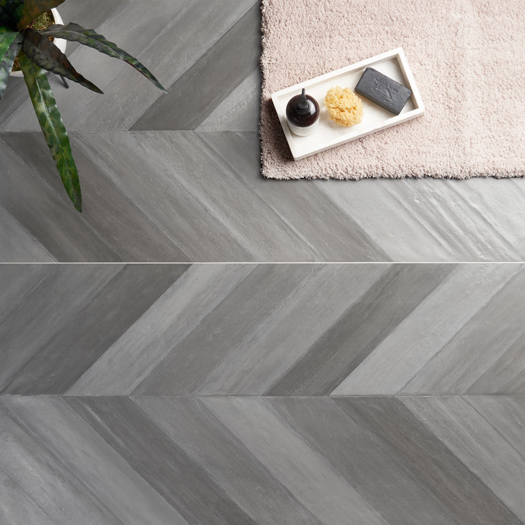 Nord 24" x 48" Gray Porcelain Stone Look Tile