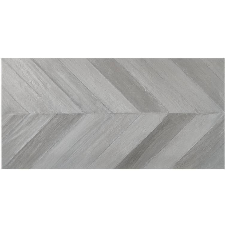 Nord 24" x 48" Gray Porcelain Stone Look Tile