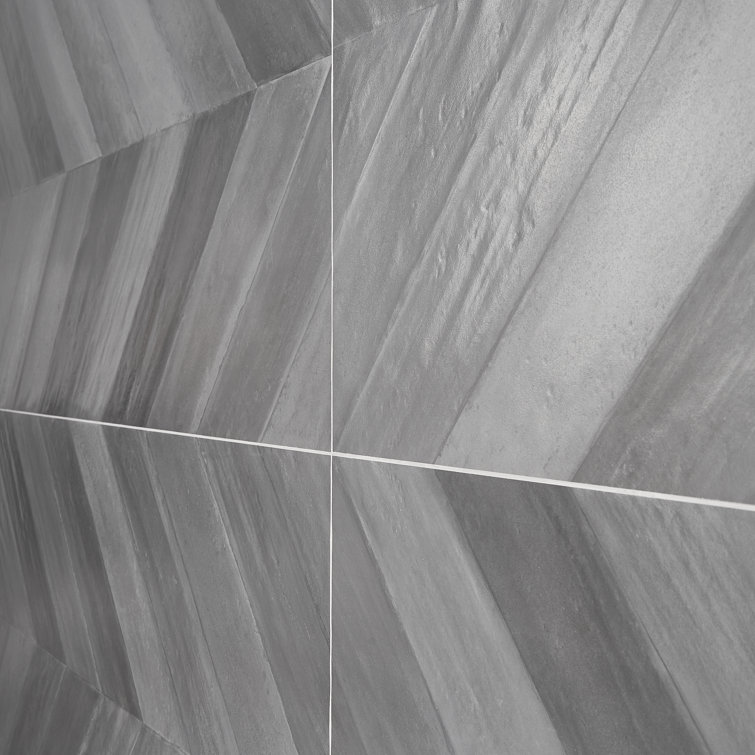 Nord 24" x 48" Gray Porcelain Stone Look Tile