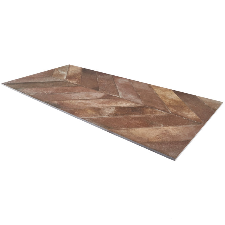 Nord 24" x 48" Tobacco Brown Porcelain Stone Look Tile