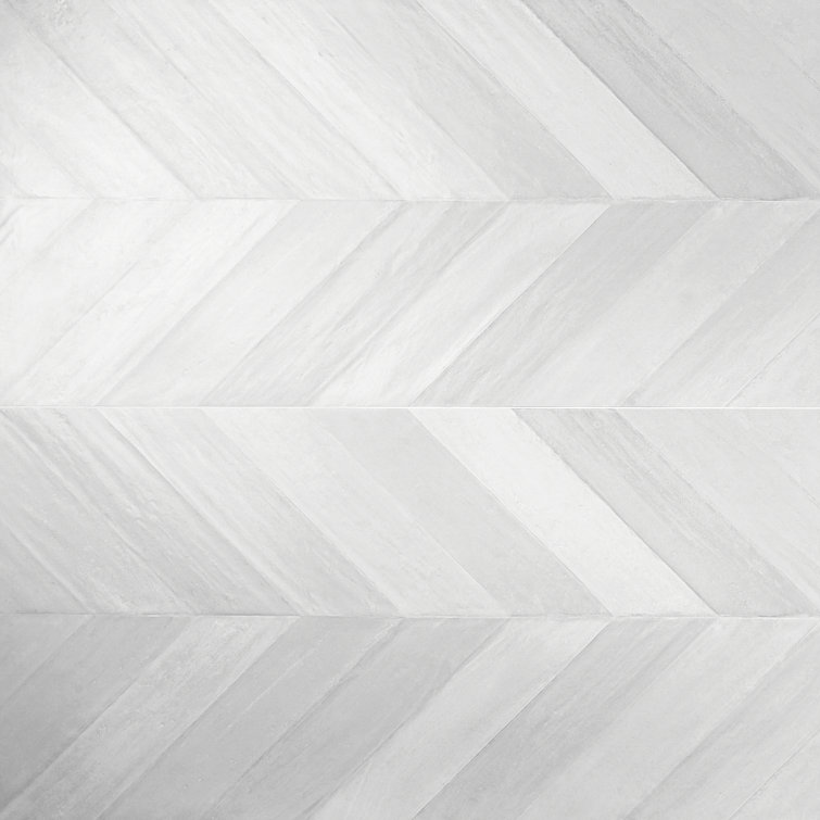 Nord 24" x 48" White Porcelain Stone Look Tile
