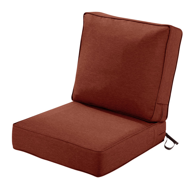 Heather Henna Red 23" x 45" Outdoor Lounge Chair Cushion Set