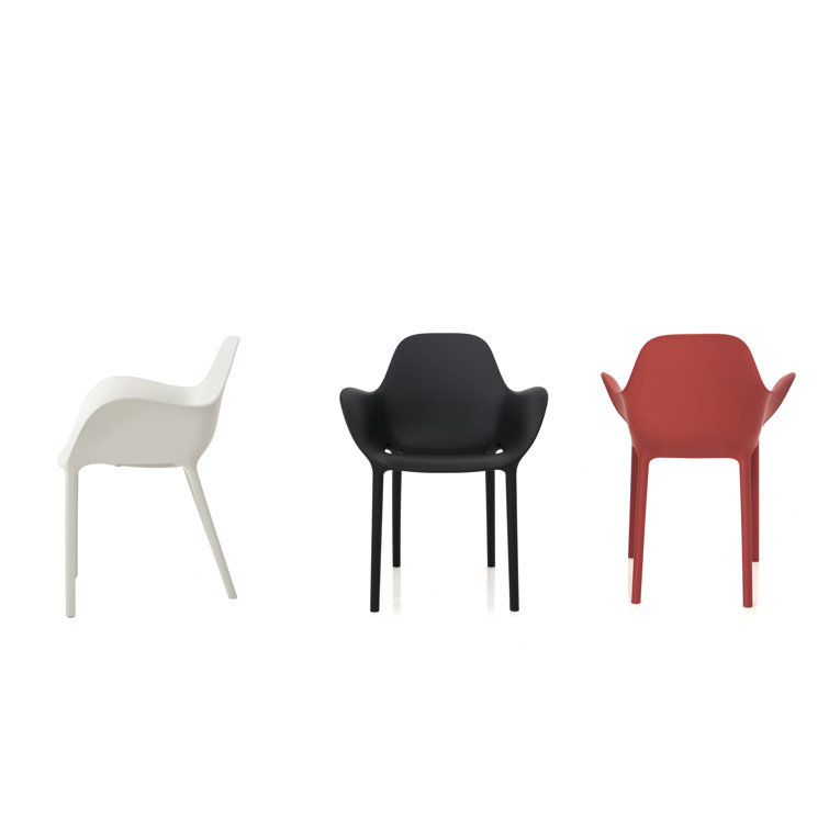 Matte Black Sabinas-Style Polypropylene Dining Chair