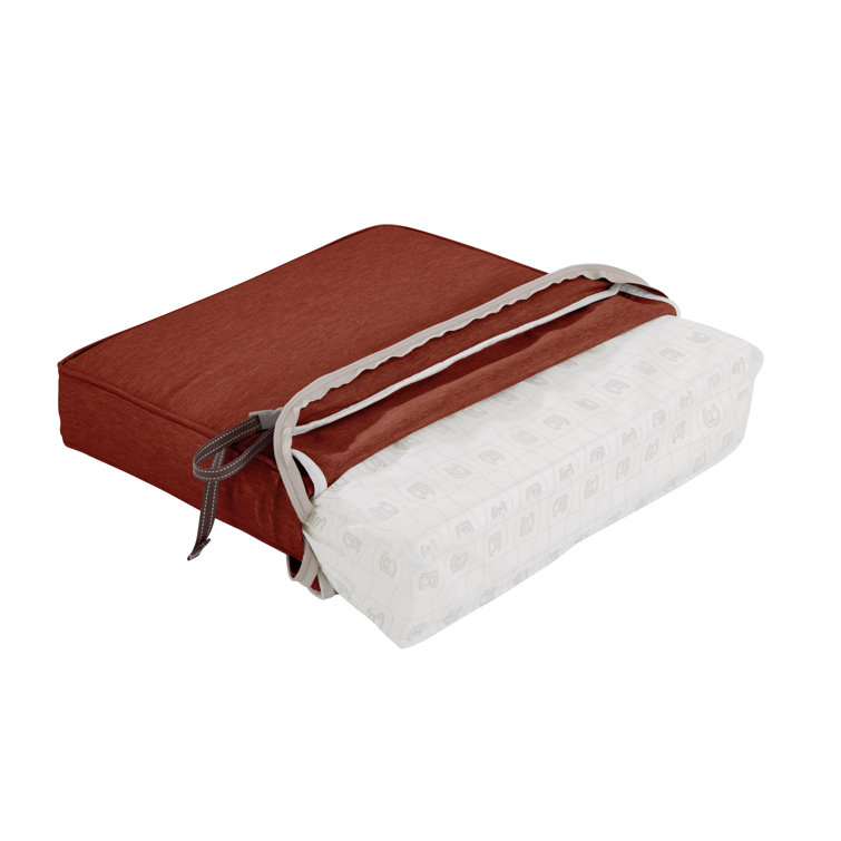 Heather Henna Red 23" x 45" Outdoor Lounge Chair Cushion Set