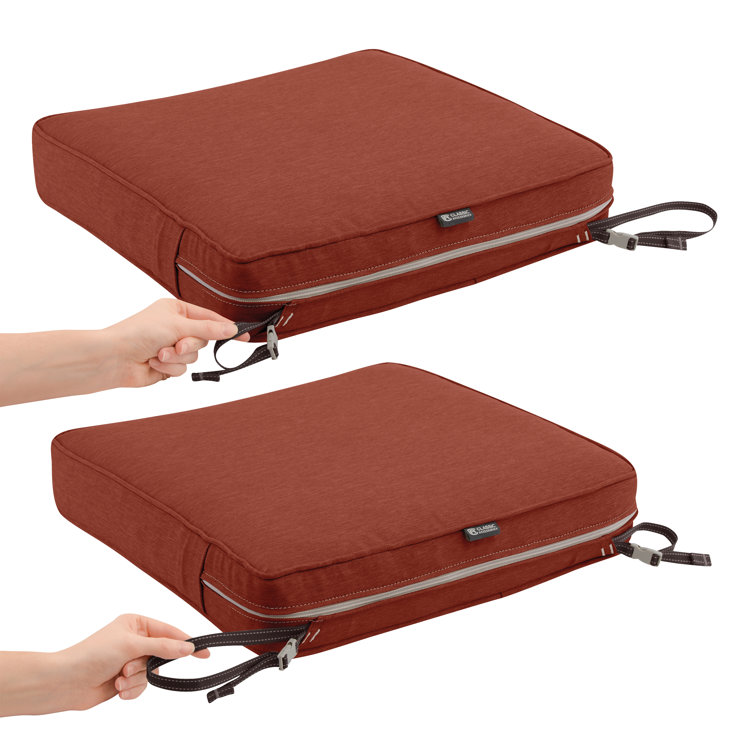 Heather Henna Red 23" x 45" Outdoor Lounge Chair Cushion Set