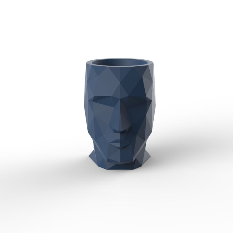 Ice White Polyethylene Abstract Outdoor/Indoor Planter
