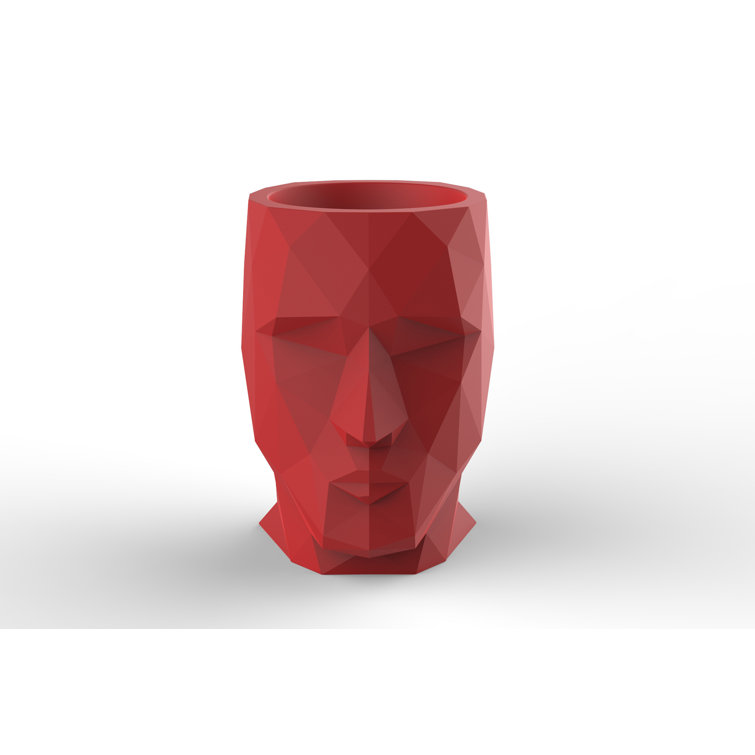 Ice White Polyethylene Abstract Outdoor/Indoor Planter