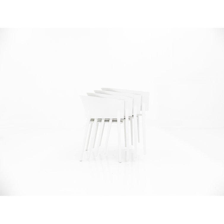 Modern White Matte Polypropylene Dining Chair by Eugeni Quitllet