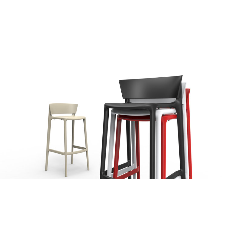 Eugeni Quitllet Black Matte Outdoor Counter Stool