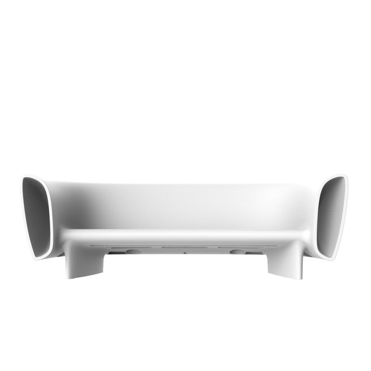 Ice Finish 96.25'' Bum Bum Outdoor Plastic Sofa