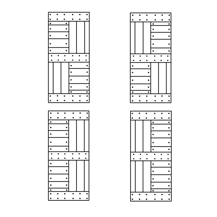Coast Sequoia 72" x 84" Light Gray Knotty Pine Wood Double Sliding Barn Door with Hardware Kit