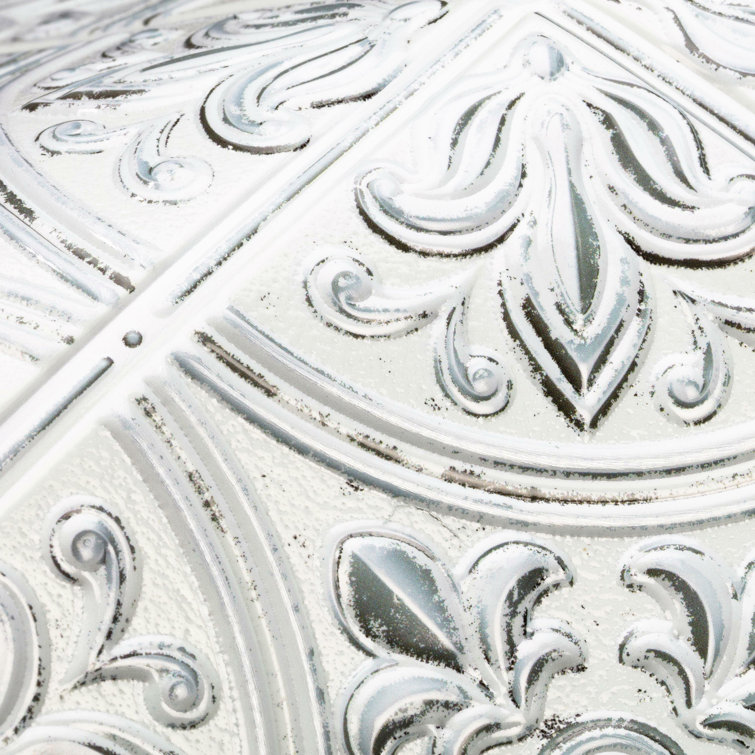 Victorian White Tin Peel and Stick Backsplash Tiles