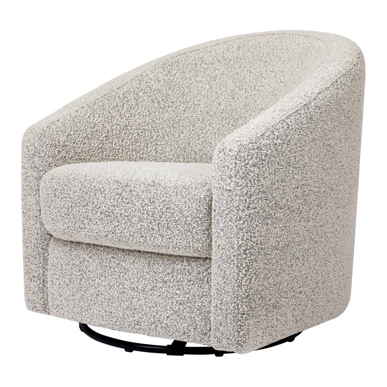 Madison 32.5'' Black White Boucle Swivel Glider Chair