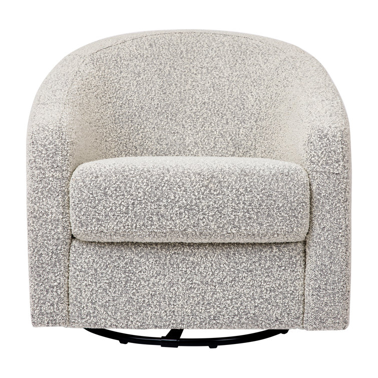 Madison 32.5'' Black White Boucle Swivel Glider Chair
