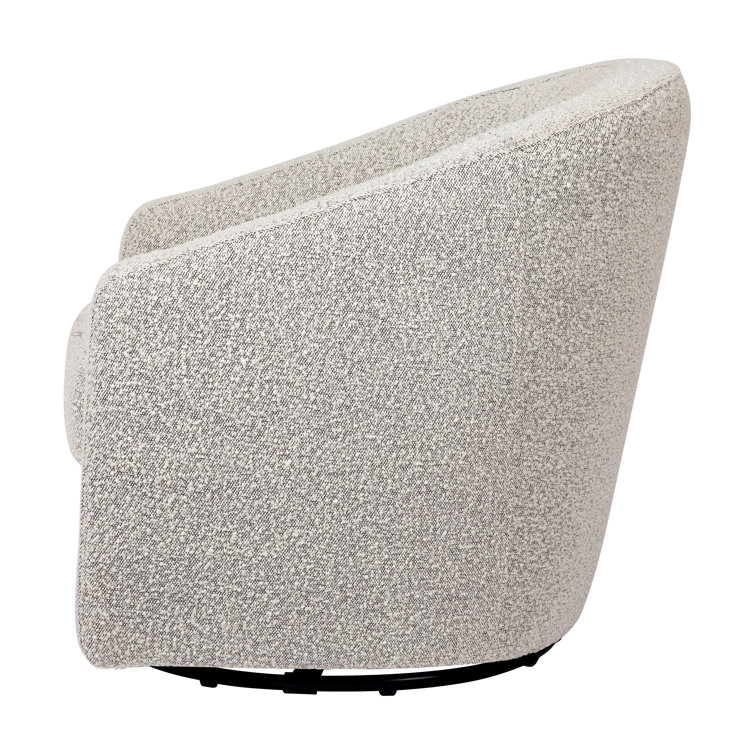 Madison 32.5'' Black White Boucle Swivel Glider Chair