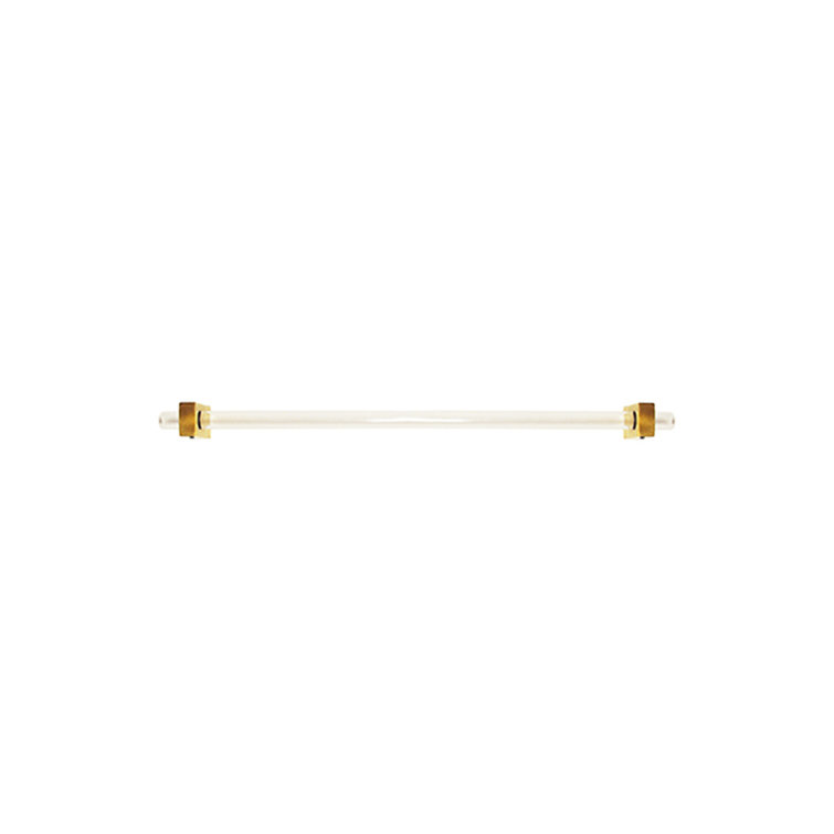 Smith 24'' Clear Acrylic and Brass Wall Towel Bar