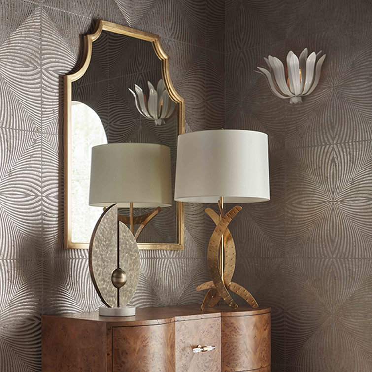 Lenwood Gold Leaf Pagoda-Style Wood Wall Mirror