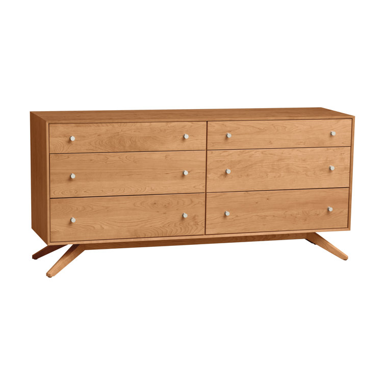 Autumn Cherry 66" Double Dresser with Soft Close Drawers