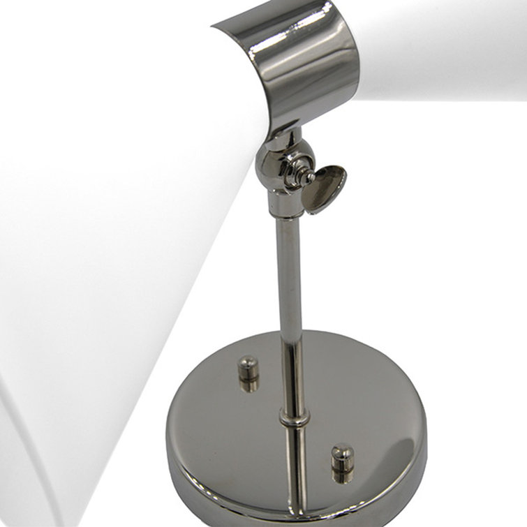 Matte White and Nickel Modern Dimmable Sconce