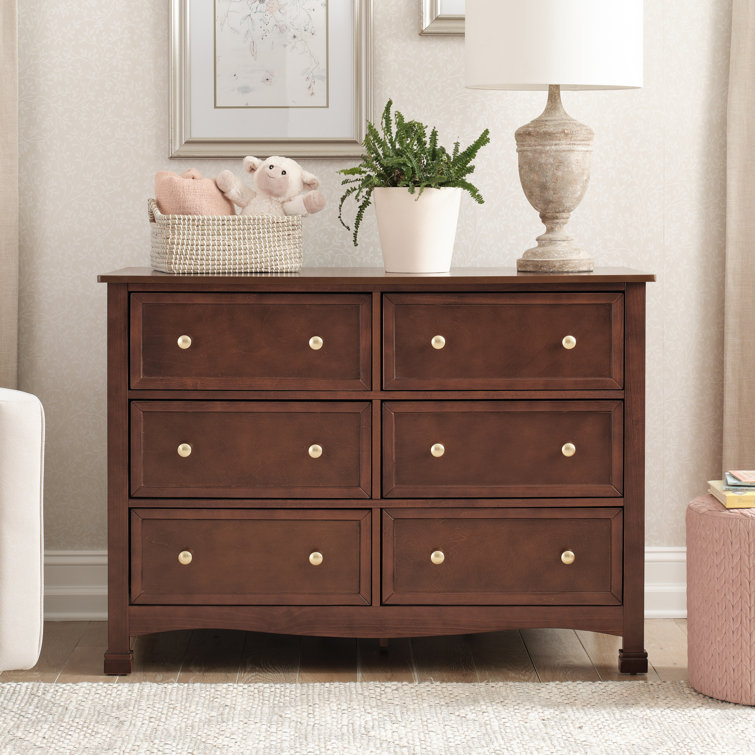 Espresso Nursery 6-Drawer Double Dresser for Ample Storage