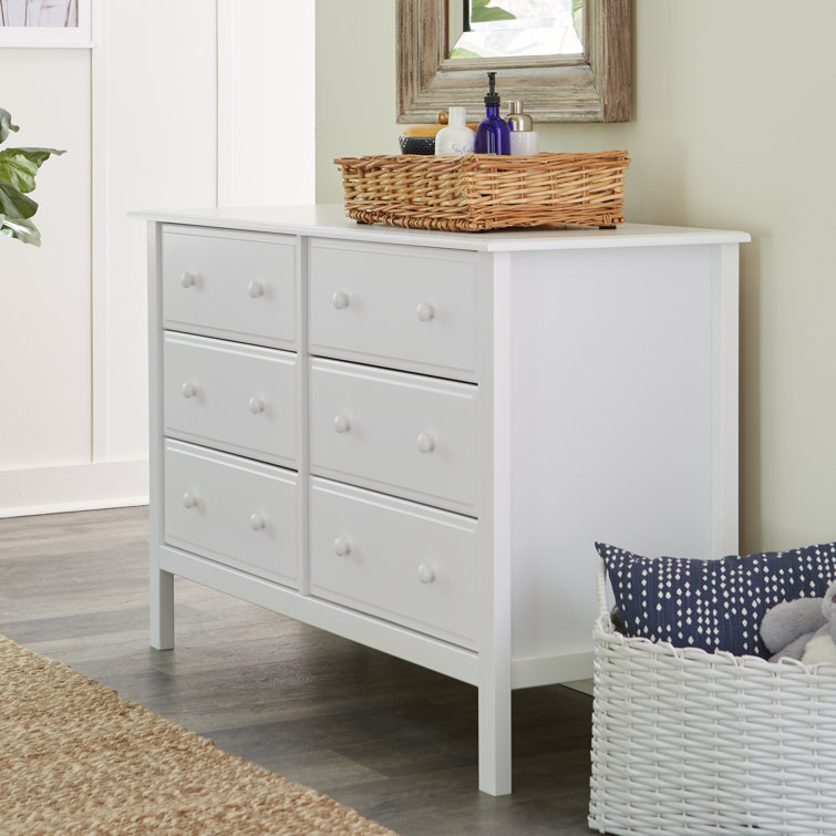 Jayden White Double Dresser with 6 Drawers