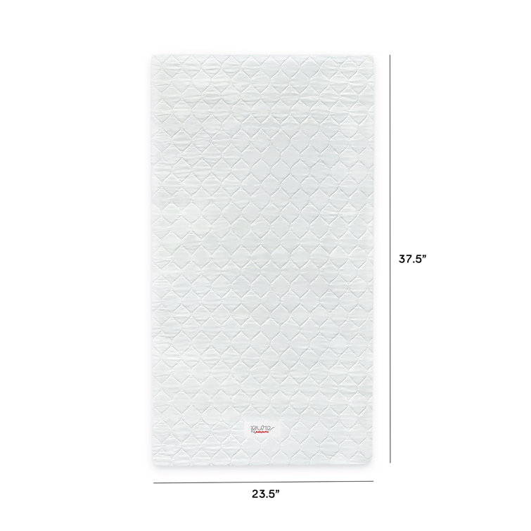 Pure Core Lightweight White Waterproof Mini Crib Mattress