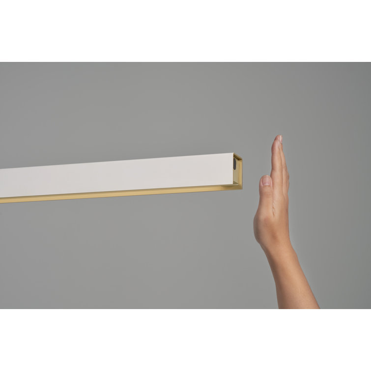Sleek White Aluminum LED Pendant Light with Touchless Control
