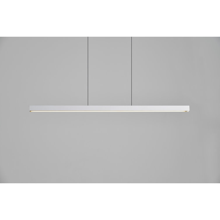 Sleek White Aluminum LED Pendant Light with Touchless Control