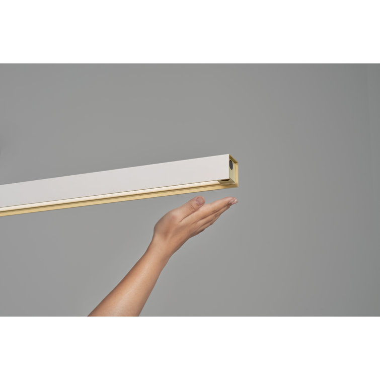 Sleek White Aluminum LED Pendant Light with Touchless Control