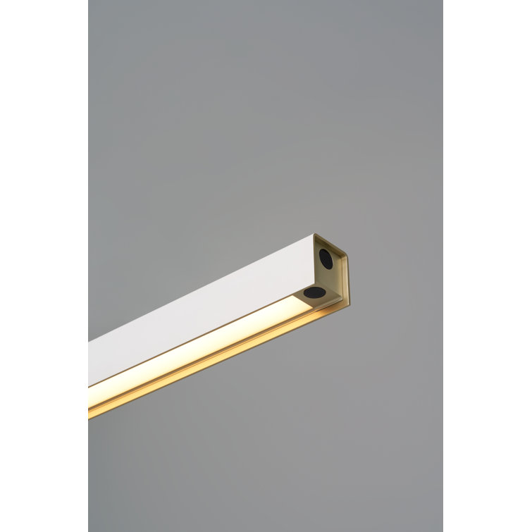 Sleek White Aluminum LED Pendant Light with Touchless Control