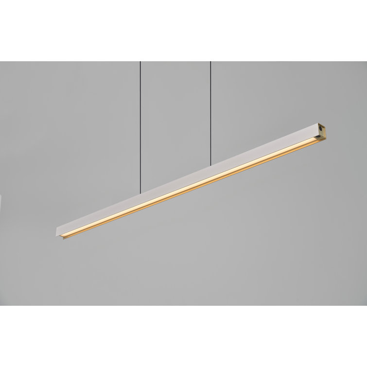 Sleek White Aluminum LED Pendant Light with Touchless Control