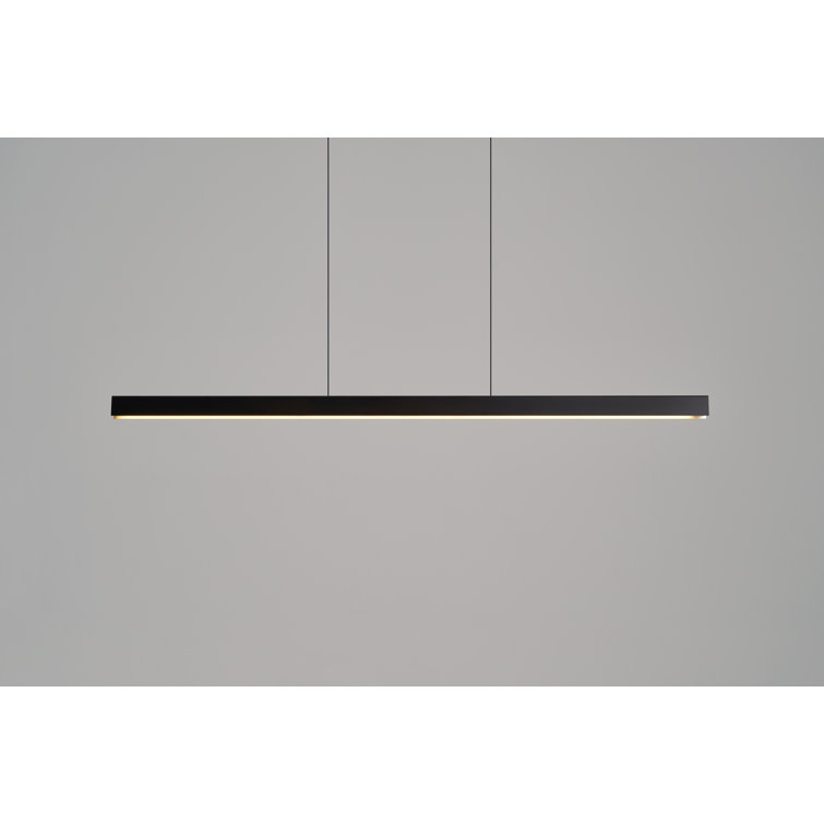 Sleek Black Aluminum LED Pendant Light with Touchless Control