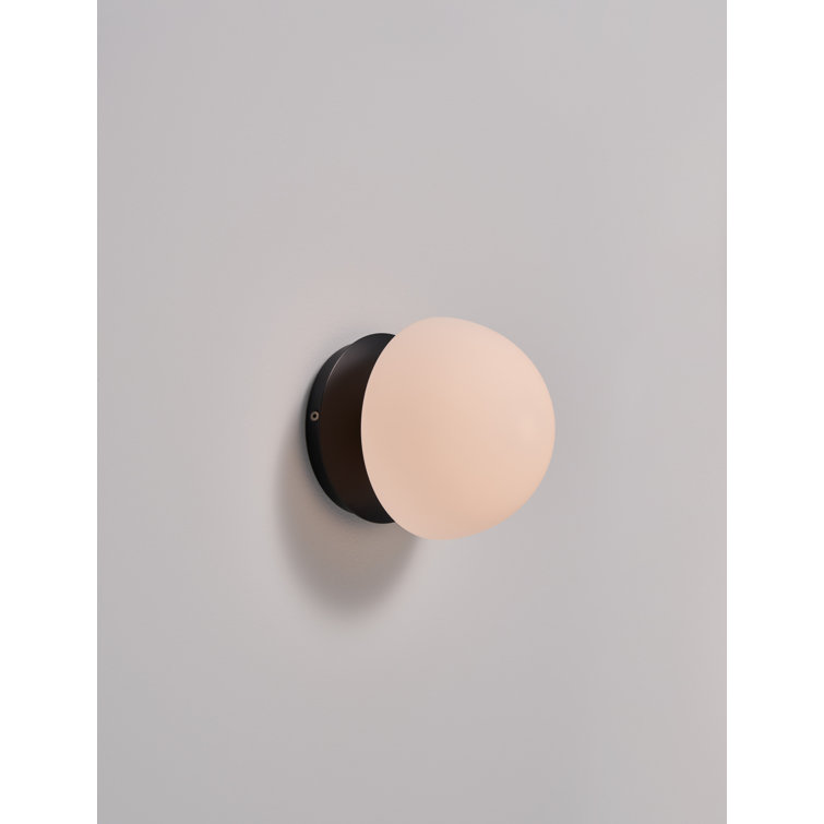 Black Dimmable Glass LED Wall Sconce