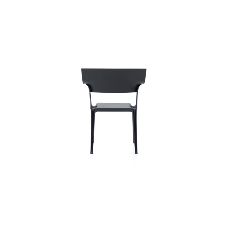 Pedrera Black Resin Outdoor Dining Chair with Cushion